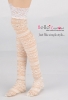 H29．【LL-04N】SD／DD Thigh-High Doll Stockings  # Net - Lace Stripe White