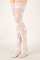 H31．【LL-31】SD／DD Thigh-High Doll Stockings # White Flower Net