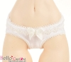 H24．【LU01】DDS／DD Triangle Low Waist Bow Underwear（w/Lace）# White