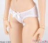 H21．【LU01】SD／DD Simple Triangle Low Waist Bow Underwear # White