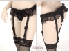 H105．【WB-05BL】DD Sexy Lace Underwear W/Garter Belt Set（S～L）# Black