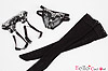 H112．【WB-01】DD Sexy Lace Garter Belt Set（S～L）# Black Grey