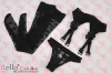 S28．【WB-01】DD Sexy Lace Garter Belt Set（Dy）# Black