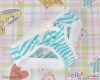 H67．【LU01-8】Cotton Underwear ( SD／DD ) # Sky Blue Stripe