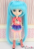 【HT-1521F】8.0~9.5" HP Short Wigs + Hair Bundles # Sky Blue