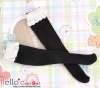 【KS-L22N】(B／P) Knee Lace Top Socks # Black