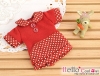 15．【NF-03】Blythe／Pullip Flat Collar T-Shirts # Dot／Red