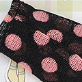 【BP-68】Blythe Pantyhose Socks # Net Black+Pink Dot