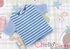 97．【NS-15N】Blythe／Pullip short sleeve T-shirt（crew neck）# Stripe Blue