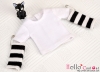 393．【NT-22】Blythe Pullip（Separate Sleeves）Tee # Stripe White／BK