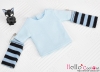 363．【NT-4】Blythe Pullip（Separate Sleeves）Tee # Stripe SkyBlue