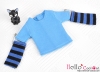 335．【NT-6】Blythe Pullip（Separate Sleeves）Tee # Stripe Blue