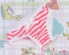 H73．【MU04】Cotton Underwear ( MDD／MSD ) # Deep Pink Stripe