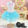 192．【PD-21】Blythe／Pullip Tulle Cake Mini Skirt # Sky Blue