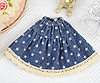 440．【PJ-8】Blythe／Pullip Short Denim Skirts # Blue／Star