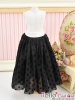 426．【PS-14】Blythe／Pullip Long Tulle Ball Skirt # Big Dot／Black