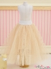 83．【PS-1】Blythe／Pullip Long Tulle Ball Skirt（Dot）# Sand Beige