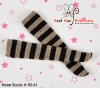 【KS-61】B／P Knee Socks # Stripe Black+Brown