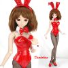 【RAB-05】Dollfie Dream Sexy  PU Leather Bunny Costume（L Chest）# Red