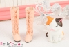 【02-5】B／P High-Heeled 6 Holes Boots．Peach Pink