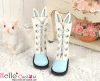 【25-6】B／P Cute Bunny Ears 5 Hole Boots # Sky Blue