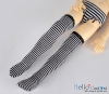 B01．【ML-01】MSD／MDD Thigh-High Doll Stockings # Thin W/B Stripe
