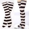H13．【LL-13】SD／DD Thigh-High Doll Stockings # Wide W+B Stripe