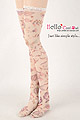 H25．【LL-25N】SD／DD Thigh-High Doll Stockings # Spring Flower Net．Pink
