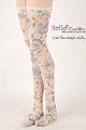 H27．【LL-27N】SD／DD Thigh-High Doll Stockings # Spring Flower Net．Blue