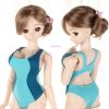 Q60．【SS30】DD Sexy Competition Swimsuit（L／Dy Chest）# Sky Blue+Steel Blue