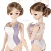 Q61．【SS30】DD Sexy Competition Swimsuit（L／Dy Chest）# White+Violet
