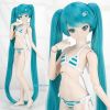 Q89．【SS40】DD Sexy Bikini Swimsuit Set（SS～M Bust）# Stripe Green Blue