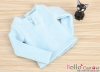 J56．【TE-5】Taeyang Long Sleeves Tee（2-Buttons）# Sky Blue