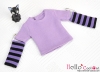 228．【NT-2】Blythe Pullip（Separate Sleeves）Tee # Stripe Purple