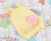 【BS-10】B／P Doll Braces Puff Skirt（Flower）# Pale Yellow