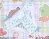 H124．【LU01-04】Cotton Underwear ( SD／DD ) # White+Blue Love Heart