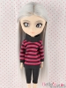 【HT-03C】8.0~9.5" HP Long Straight ( W/O Bang ) Wigs # Gray Silver