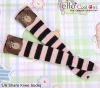 【KS-P17】B／P Knee Printing Socks（Bear） # Stripe B+Pink