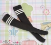 【KS-P27】B／P Knee Printing Socks（Student）# Black+White