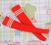 【KS-P28】B／P Knee Printing Socks（Student）# Red+White