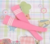 【KS-P29】B／P Knee Printing Socks（Student）# Pink+White