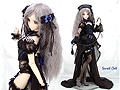 【Secret Cat】Dollfie Dream Sexy Leather Costume # M．Black／Deep Blue