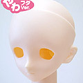 【Volks Parts】DD Option Head DDH-03 Eyeholes Opened Type Yawafuta Ver. / White（ホワイト）